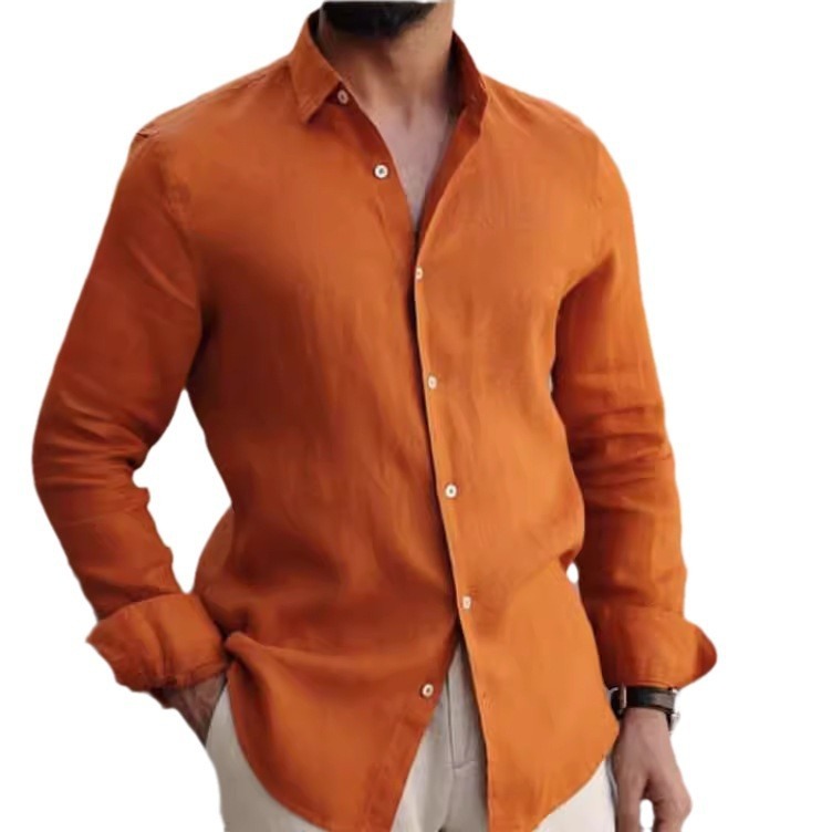 Sleeve Seven Button Hawaiian Style Men's Beach Short Shirt - Image 5