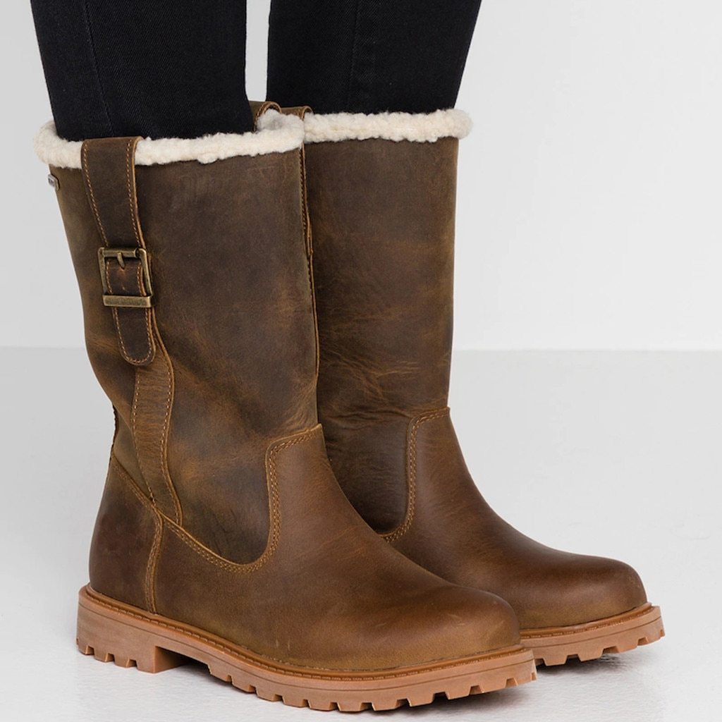 Western cowboy boots with leather belt buckles - Image 2