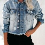 Long-Sleeved Short-Sleeved Female Slim-Fit Motorcycle Cowboy