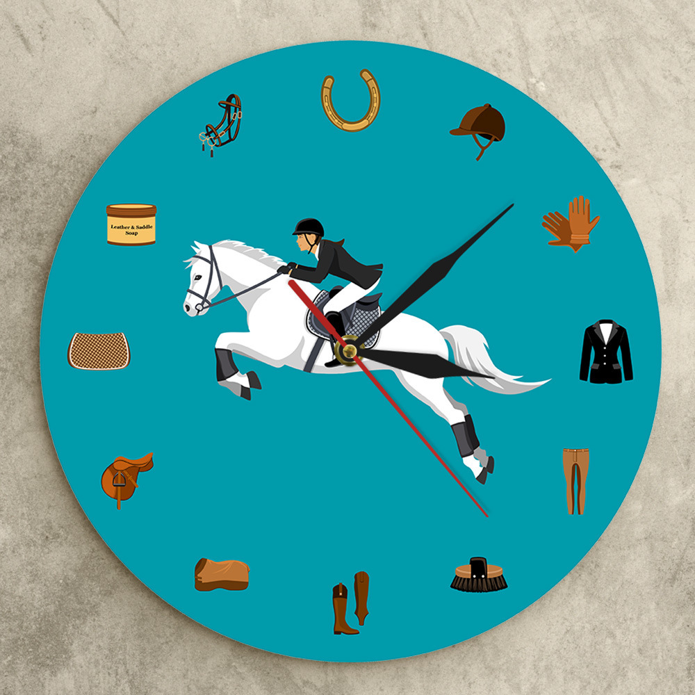 Equestrian Sports Equipment Set Modern Wall Clock Wall Clock - Image 3