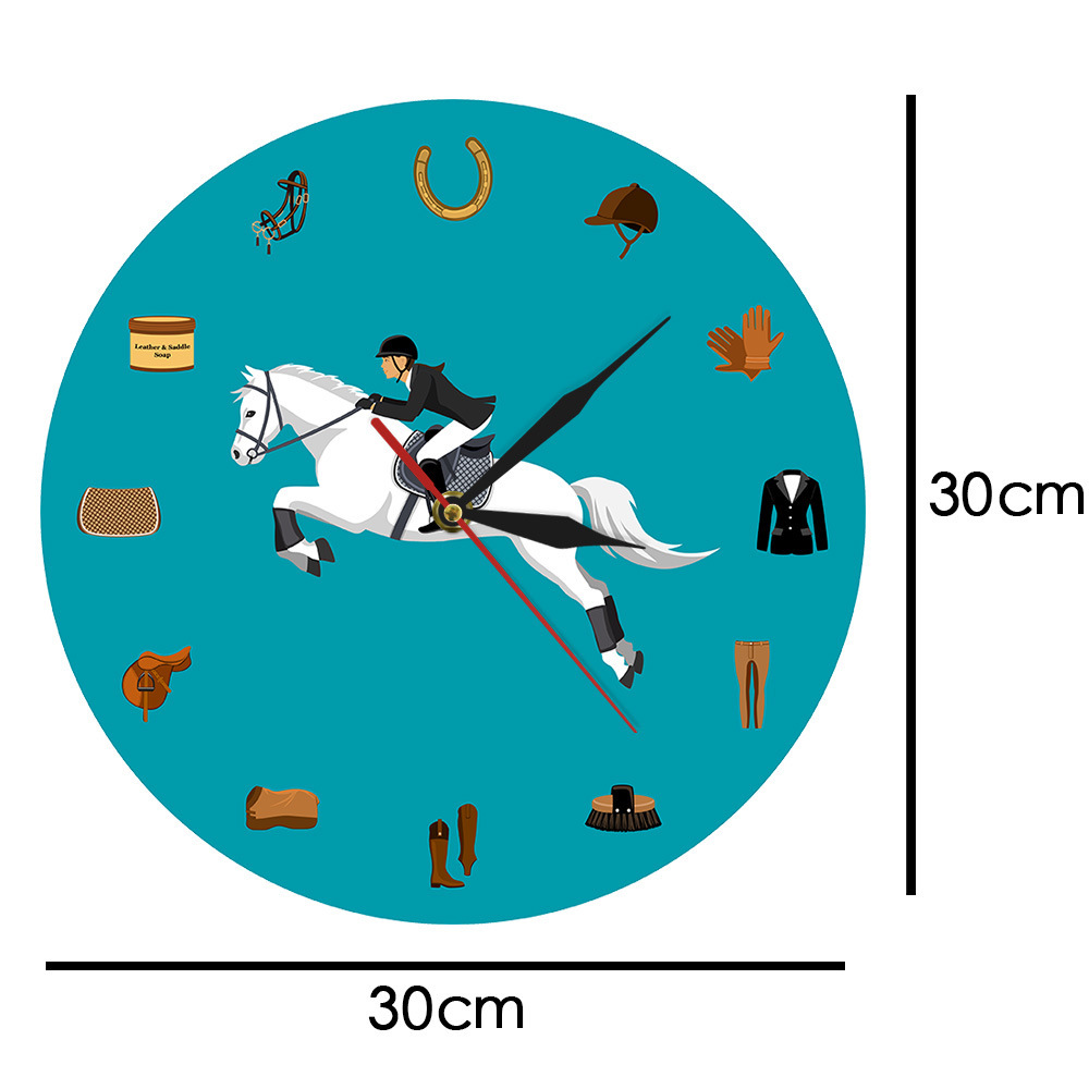 Equestrian Sports Equipment Set Modern Wall Clock Wall Clock - Image 2