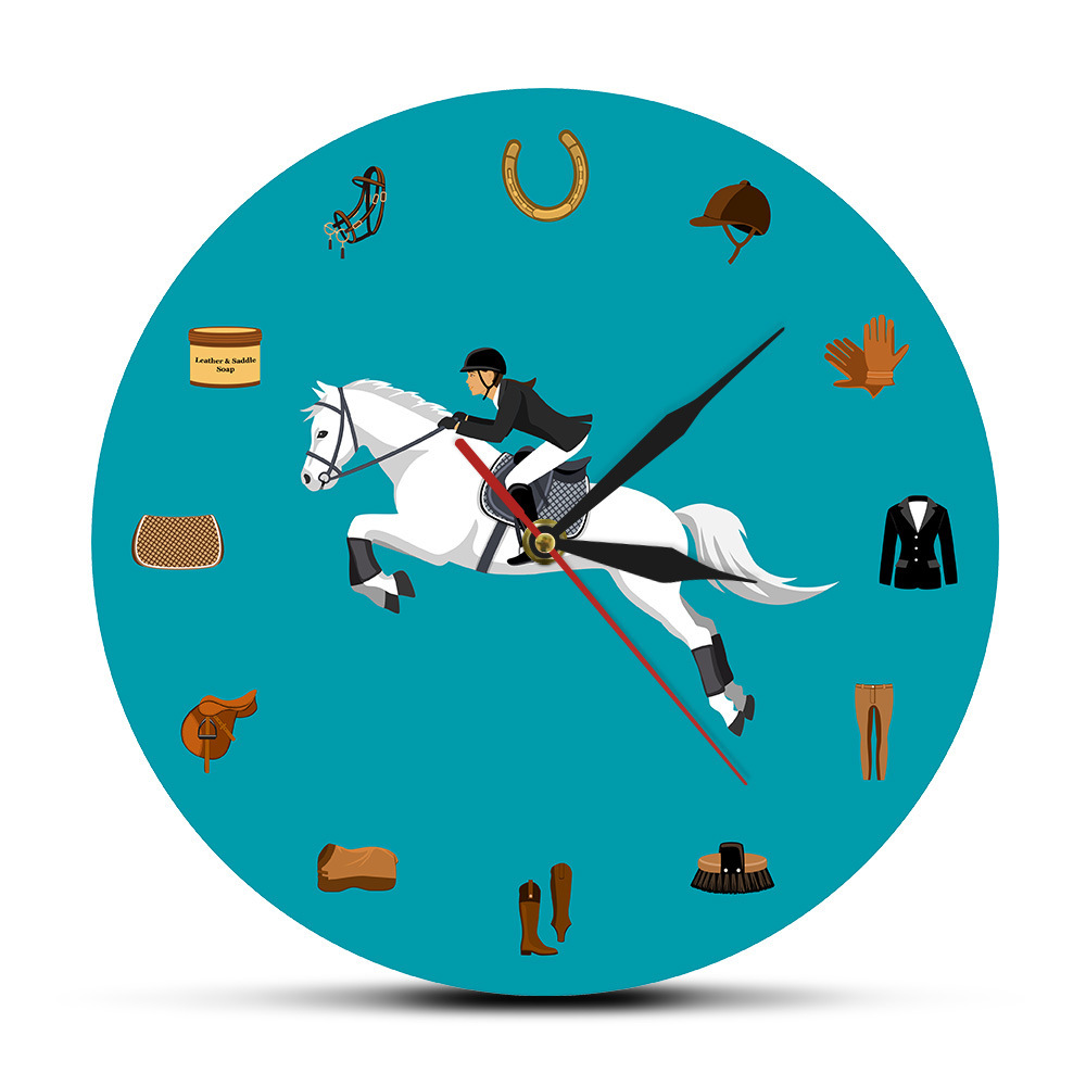 Equestrian Sports Equipment Set Modern Wall Clock Wall Clock - Image 4