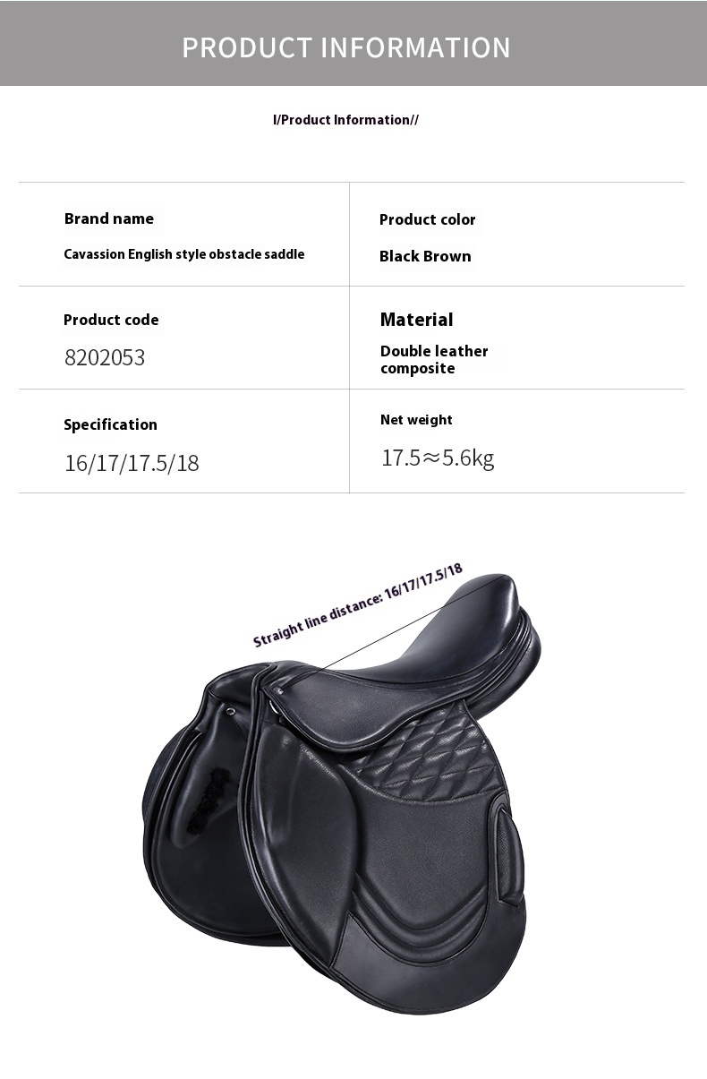 Saddle Obstacle Saddle Cowhide Horse Harness Equestrian Supplies - Image 3