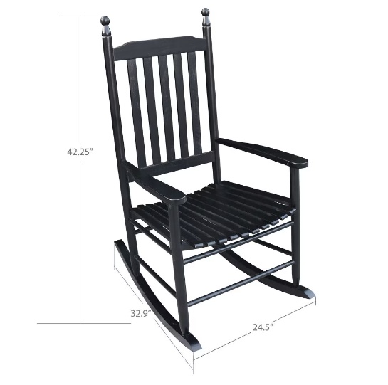 Wooden Porch Rocking Chair - Image 3