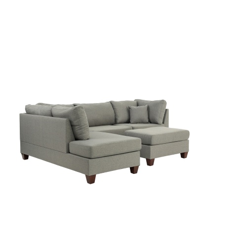 3-PC SECTIONAL In Gray - Image 3