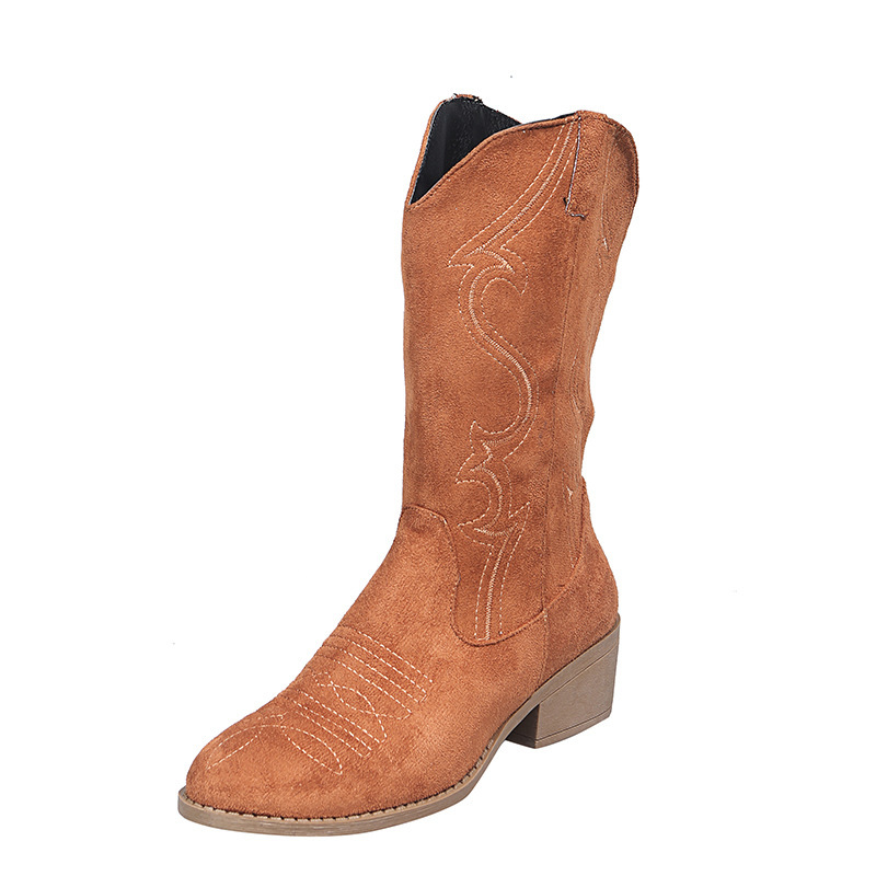Large size low heel women boots WISH women's leather boots - Image 3