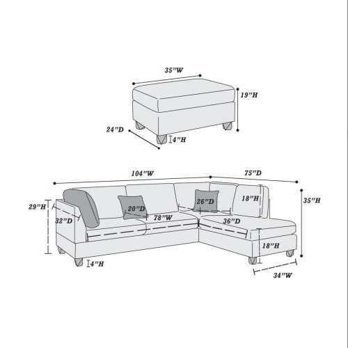 3-PC SECTIONAL In Gray - Image 6