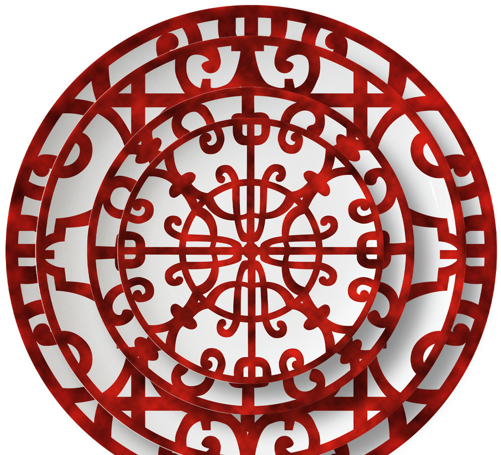 Nordic Wrought Iron Ceramic Plate Set Western Wedding - Image 7